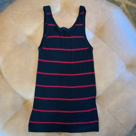 Jenni Kayne Black And Red Stripe Ribbed Tank - S - Picture 4 of 5